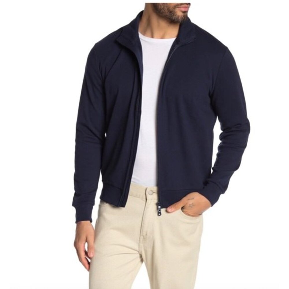 THOMAS DEAN Men’s Full Zip Navy Sweatshirt In Indigo size M‎